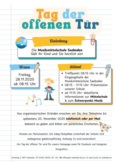 Sujet zum Tag der offenen Tür am 28.11.2025